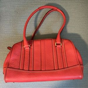 Coach Pebble Collection Coral Shoulder Bag with full zipper closure